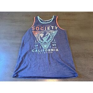 blue SOCIETY tank top shirt size medium